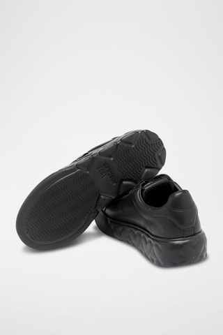 Baskets plateformes en cuir - Noir