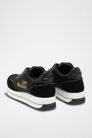 Baskets plateformes en cuir - Noir