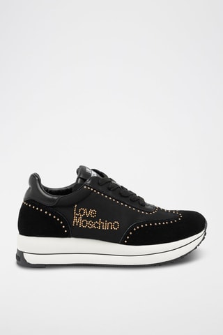 Baskets plateformes en cuir - Noir