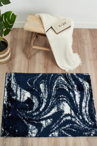 Tapete Oslo Azul e branco