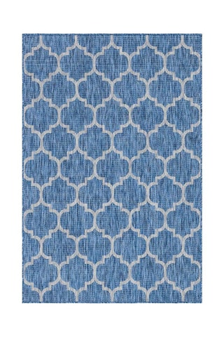 Tapete Moa Azul e branco