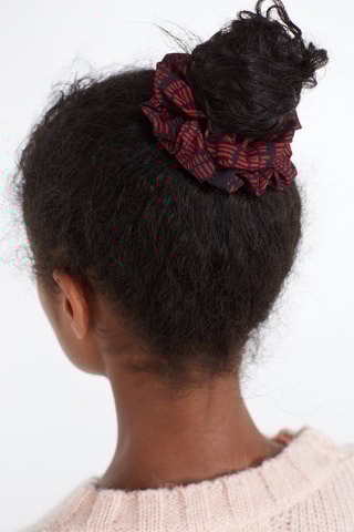 Elástico para o cabelo Scrunchie - Preto e ferrugem
