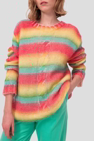 Camisola em mohair Ellis - Amarelo e laranja