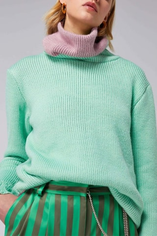 Camisola em lã Verde-água