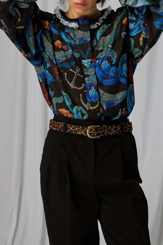 Camisa Trigalière - Preto e azul