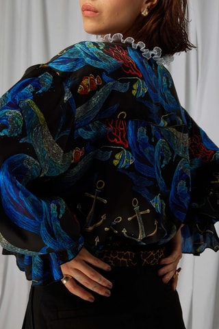 Camisa Trigalière - Preto e azul