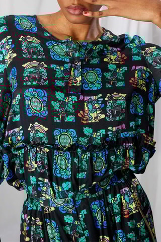 Camisa Panda - Preto e verde