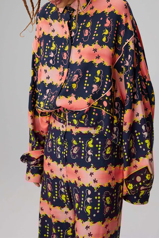 Camisa Tasman - Rosa e azul-noite