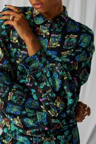 Camisa Tasman - Preto e verde