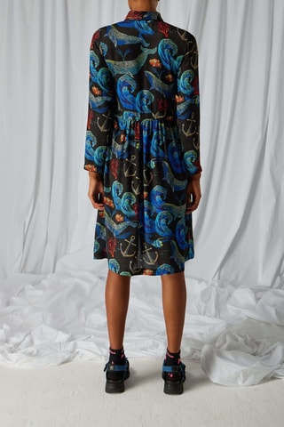 Vestido Edison - Preto e azul
