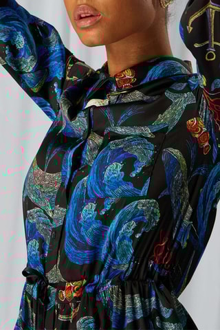 Vestido Edison - Preto e azul