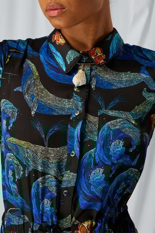 Vestido Edison - Preto e azul