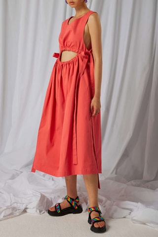 Vestido sem mangas Tatiana - Coral