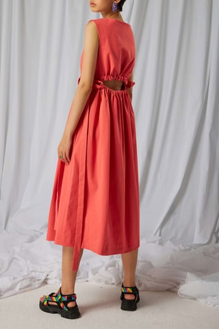 Vestido sem mangas Tatiana - Coral