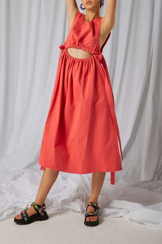 Vestido sem mangas Tatiana - Coral