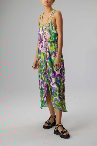 Vestido comprido sem mangas Dude - Verde