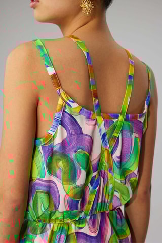 Vestido comprido sem mangas Dude - Verde