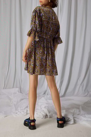 Vestido Beausserie - Camel e lavanda