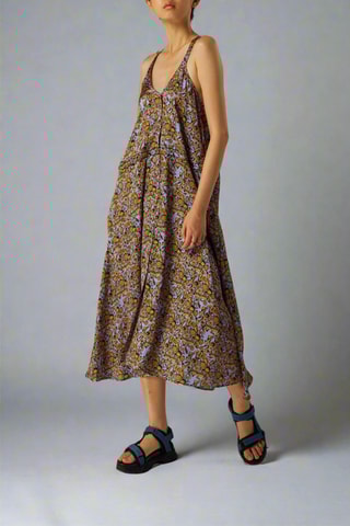 Vestido Java - Camel e lavanda