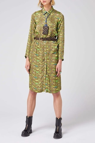 Vestido direito Verde