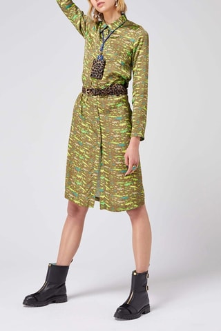 Vestido direito Verde