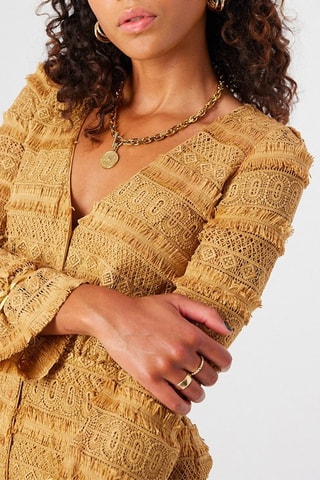 Vestido direito Camel