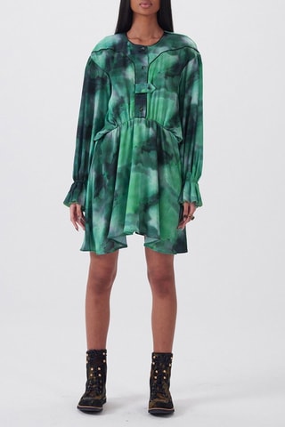 Vestido estilo patinadora Verde