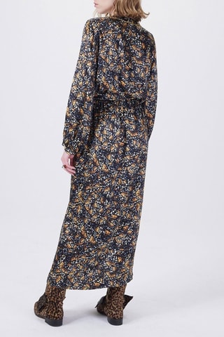 Vestido comprido Preto e camel