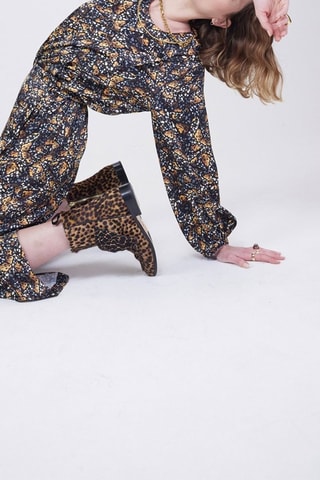 Vestido comprido Preto e camel