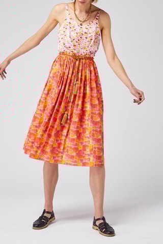 Vestido estilo patinadora 
Laranja