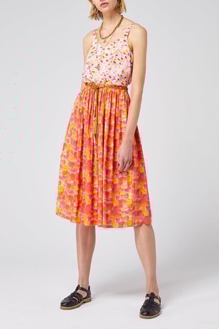 Vestido estilo patinadora 
Laranja