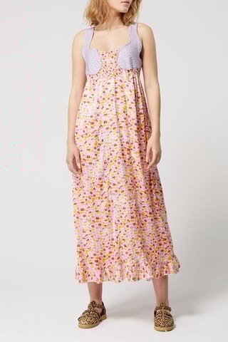 Vestido direito 
Rosa