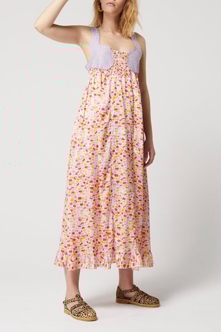 Vestido direito 
Rosa