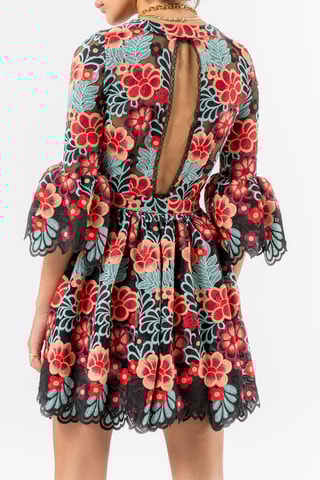 Vestido curto Goliath - Preto e vermelho