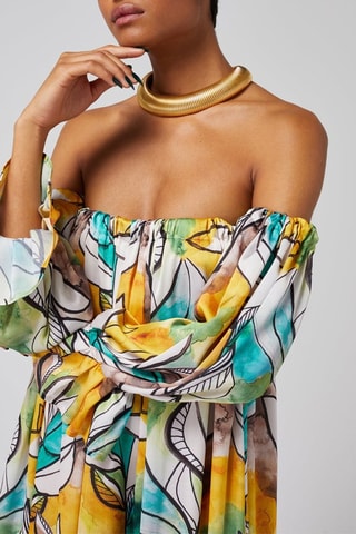 Vestido comprido 
Amarelo
