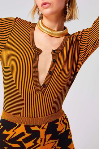 Body Amarelo e preto