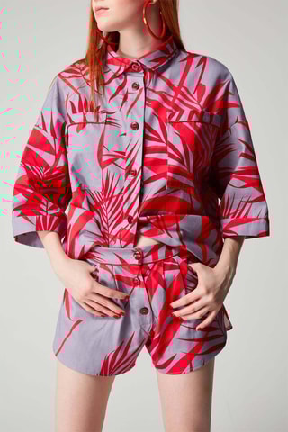 Camisa Violeta e vermelho