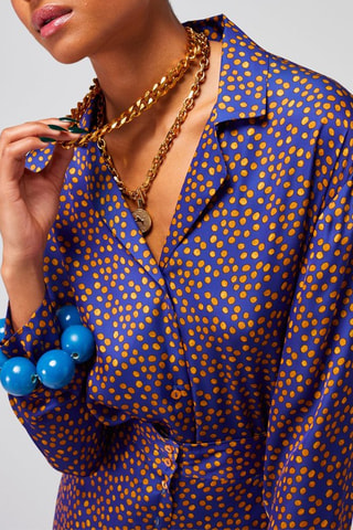 Pijama Azul e laranja