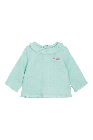T-shirt em linho Verde-água
