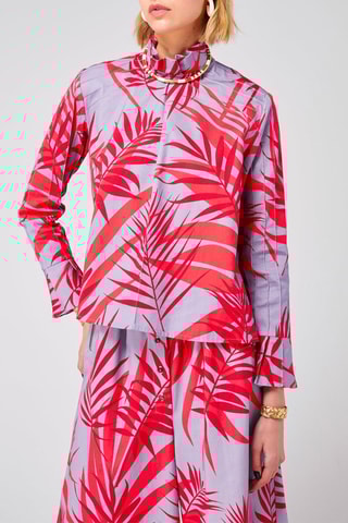 Blusa Violeta e vermelho