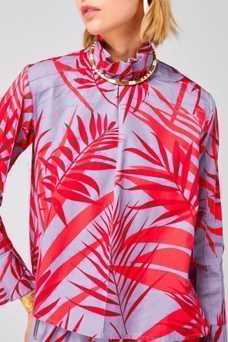 Blusa Violeta e vermelho