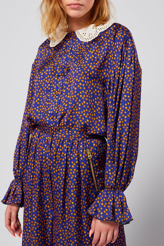 Blusa Azul e laranja