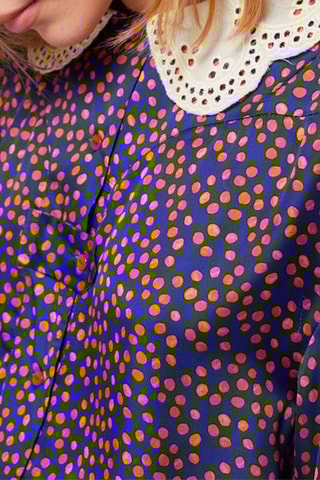 Blusa Azul e laranja