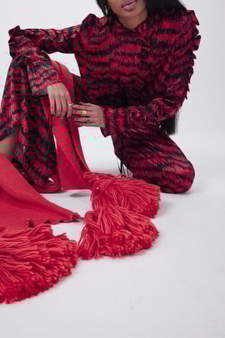 Macacão Vermelho e preto