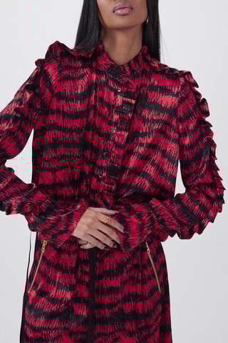 Macacão Vermelho e preto