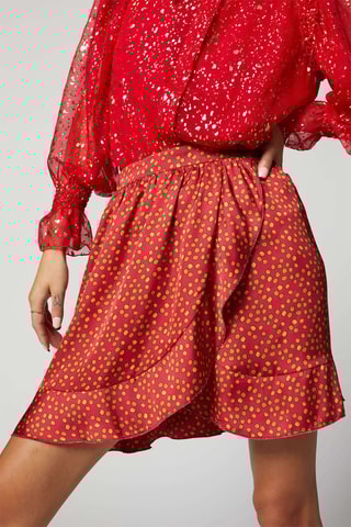Saia traçada 
Vermelho