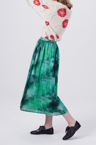 Saia midi Verde