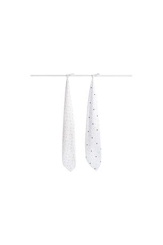 2 musselinas Cloé B Cinzento e bege - 120 x 120 cm