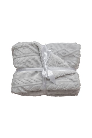 Cobertor Tricot Cinzento-claro - 80 x 110 cm