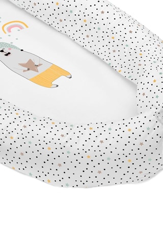 Alcofa multifunções Nordic Bear Branco e amarelo - 48 x 90 cm